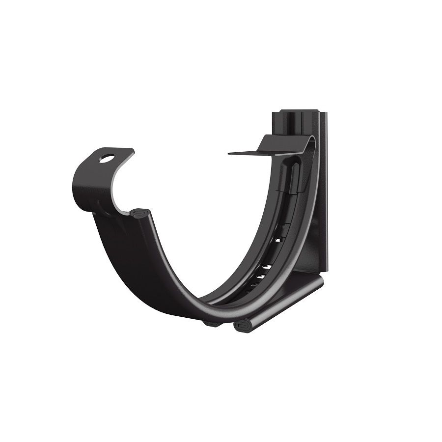 Product image for Lindab 125mm Round Steel Adjustable Snap-On Bracket - Coffee Brown