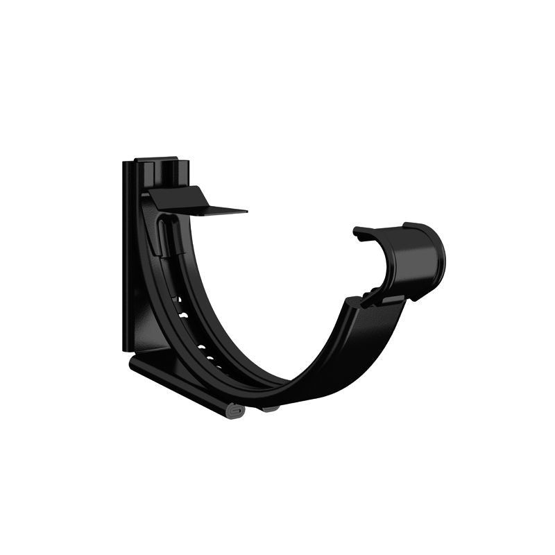 Product image for Lindab 125mm Round Steel Adjustable Snap-On Bracket - Black
