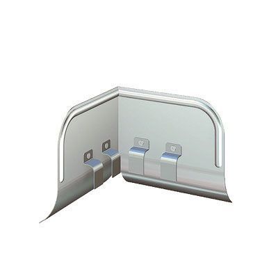 Product image for Lindab Half Round Universal Overflow Protector - Silver Metallic