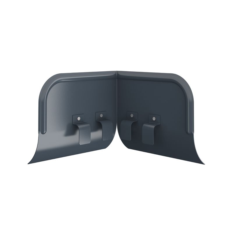 Image of Lindab 190mm - 100mm Half Round Steel Overflow Protector - Dark Grey