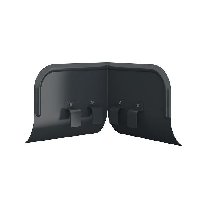 Product image for Lindab Half Round Steel Corner Overflow Protector - Anthracite Grey