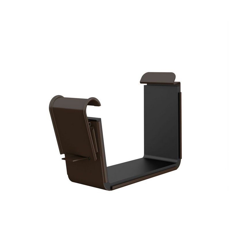 Image of Lindab 140mm Rectangular Gutter Joint - Brown