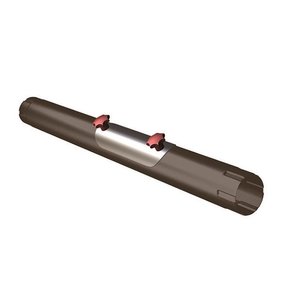 Product image for Lindab 75mm Round Steel Rod Access Pipe - Brown