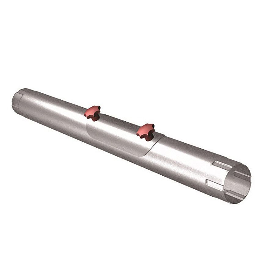 Product image for Lindab 87mm Round Steel Rod Access Pipe - Silver Metallic