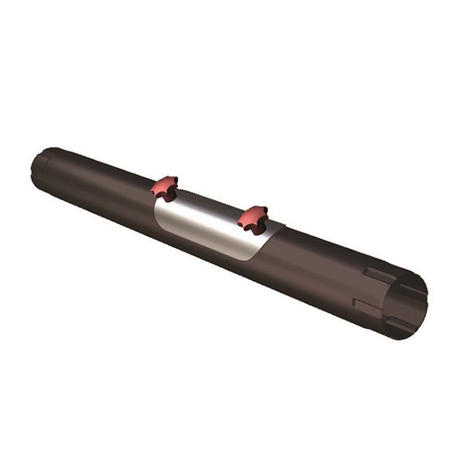 Product image for Lindab 87mm Steel Rod Access Pipe - Coffee Brown