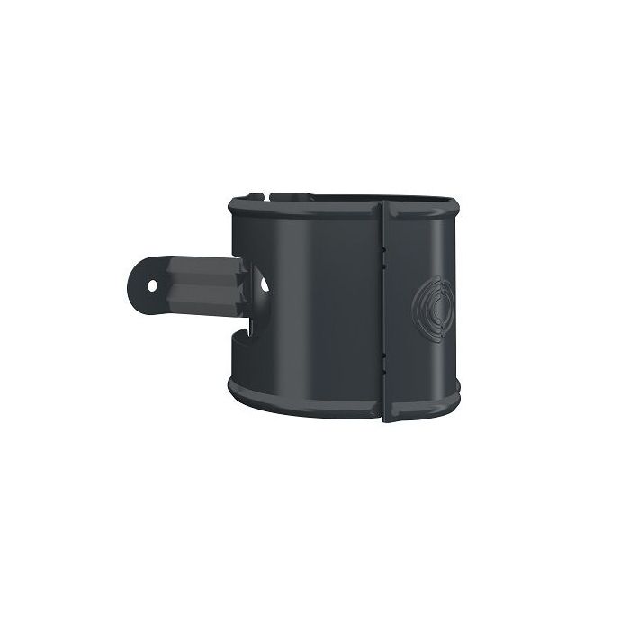 Product image for Lindab 75mm Steel Universal Pipe Bracket - Anthracite Grey