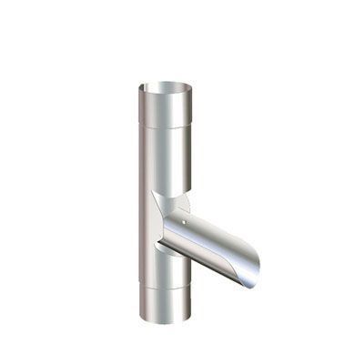 Product image for Lindab 75mm Manual Rainwater Diverter - Silver Metallic