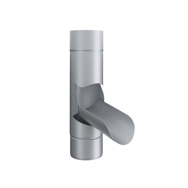 Product image for Lindab 87mm Manual Rainwater Diverter - Silver Metallic