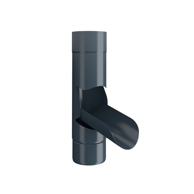 Product image for Lindab 75mm Manual Rainwater Diverter - Dark Grey