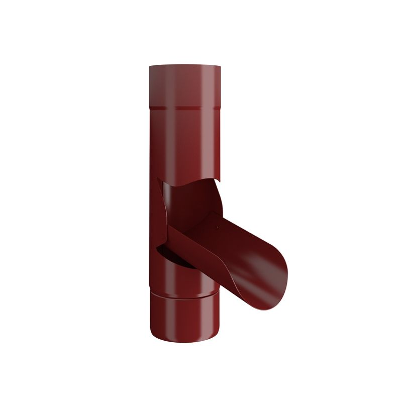 Product image for Lindab 75mm Manual Rainwater Diverter - Dark Red