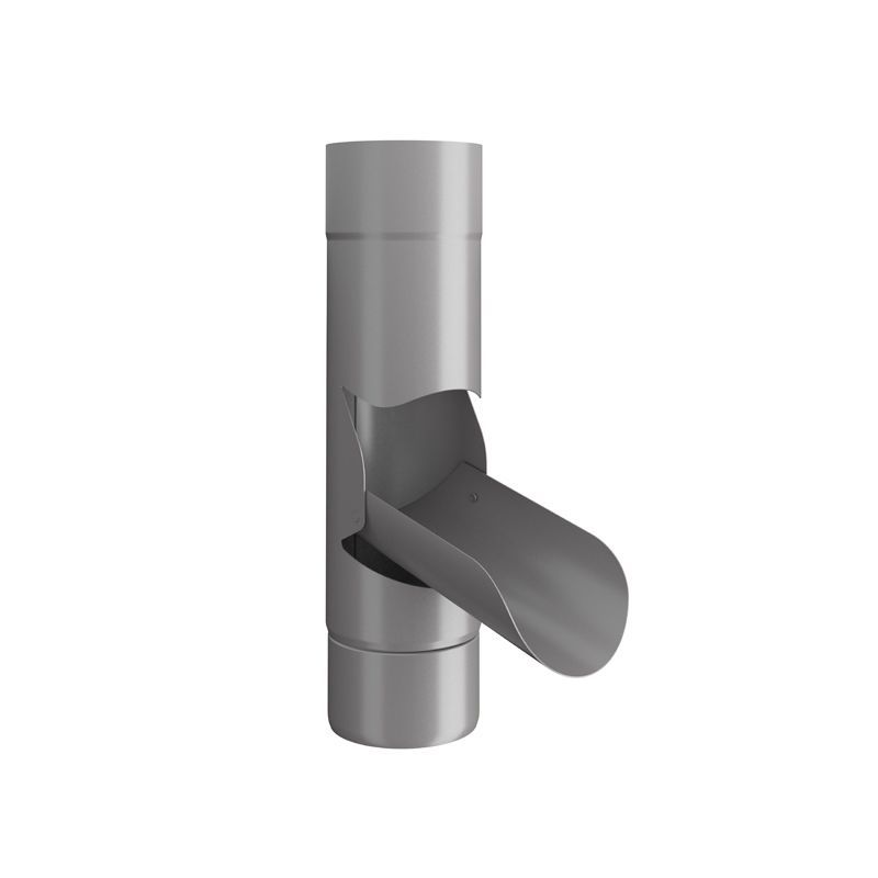 Product image for Lindab 75mm Manual Rainwater Diverter - Anthracite Metallic