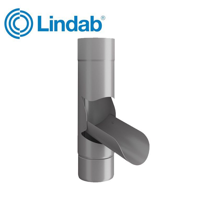 Product image for Lindab 100mm Manual Rainwater Diverter - Anthracite Metallic