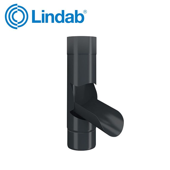 Product image for Lindab 75mm Manual Diverter - Anthracite Grey