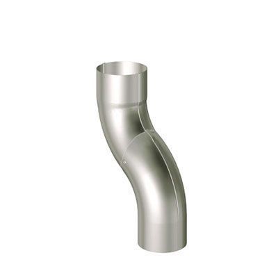 Product image for Lindab 75mm Round One Piece Bend - Silver Metallic