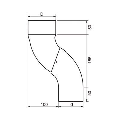 Product image for Lindab 75mm Round One Piece Bend - Dark Red