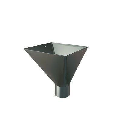 Product image for Lindab 87mm Square Steel Large Water Hopper - Dark Grey