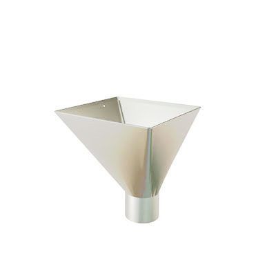 Product image for Lindab 100mm Square Steel Large Water Hopper - Antique White