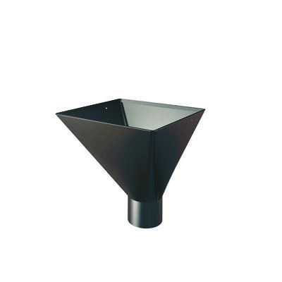 Product image for Lindab 75mm Square Large Water Hopper - Black