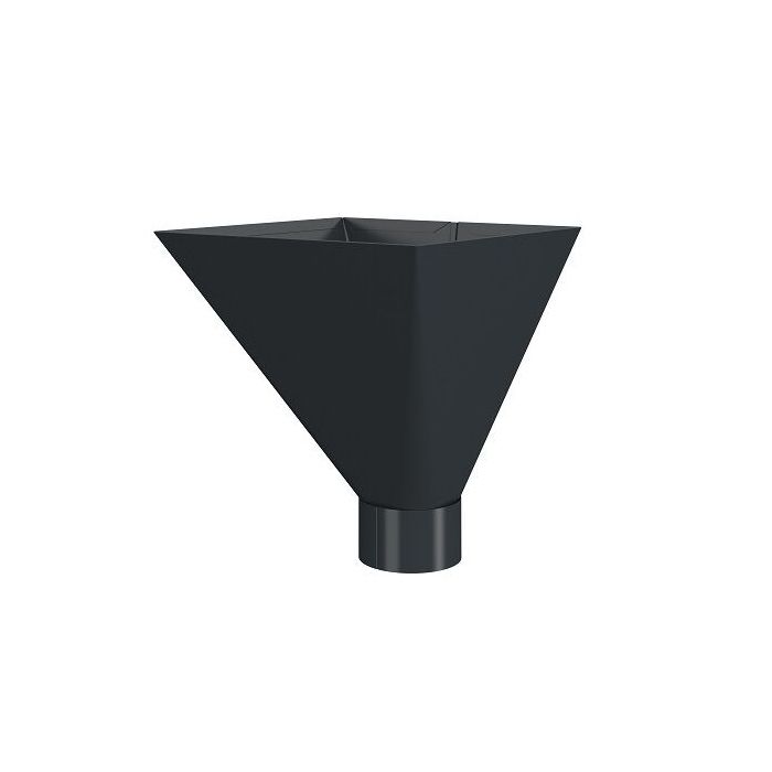 Product image for Lindab 100mm Steel Large Water Hopper - Anthracite Grey
