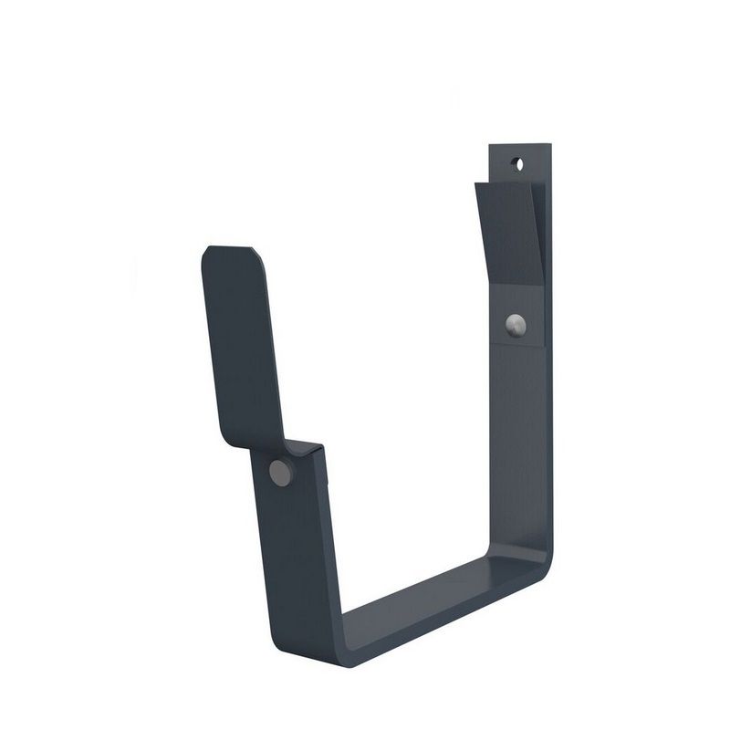 Product image for Lindab 140mm Rectangular Fascia Bracket - Dark Grey