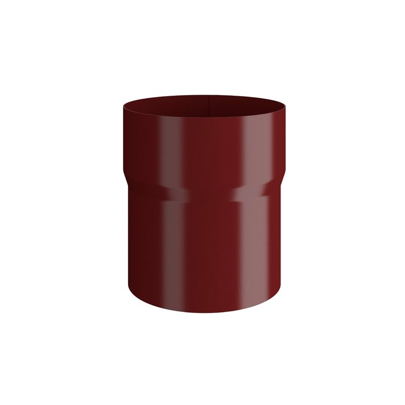 Product image for Lindab 75mm Round Steel Pipe Connector - Dark Red