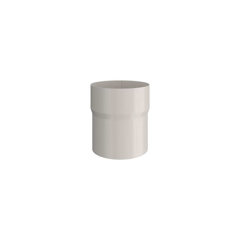 Product image for Lindab 87mm Round Steel Pipe Connector Antique - White