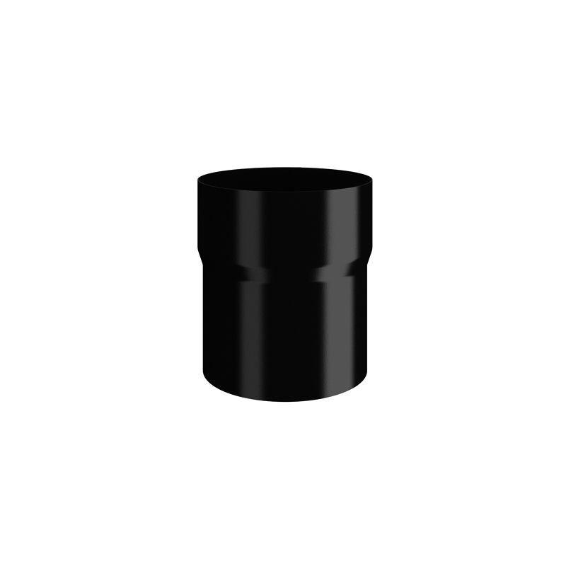 Product image for Lindab 87mm Round Steel Pipe Connector - Black