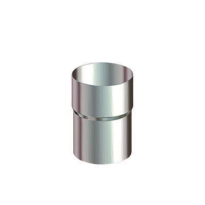 Product image for Lindab 87mm Round Steel Pipe Connector - Silver Metallic