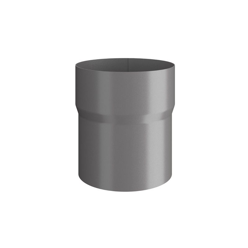 Product image for Lindab 87mm Round Steel Pipe Connector - Anthracite Metallic