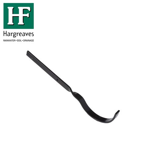 Product image for Painted Steel Half Round Side Fixing Rafter Bracket - 115mm Black Finish