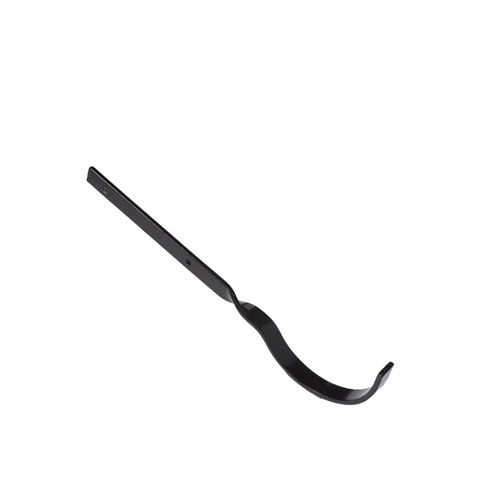 Product image for Painted Steel Half Round Side Fixing Rafter Bracket - 125mm Black Finish
