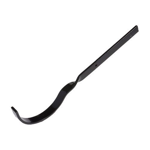 Product image for Painted Steel Half Round Side Fixing Rafter Bracket - 150mm Black Finish
