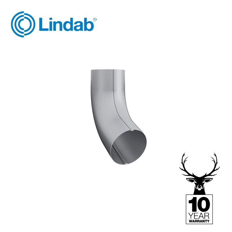 Image of Lindab Magestic 100mm Galvanised Steel Downpipe Conical Bend