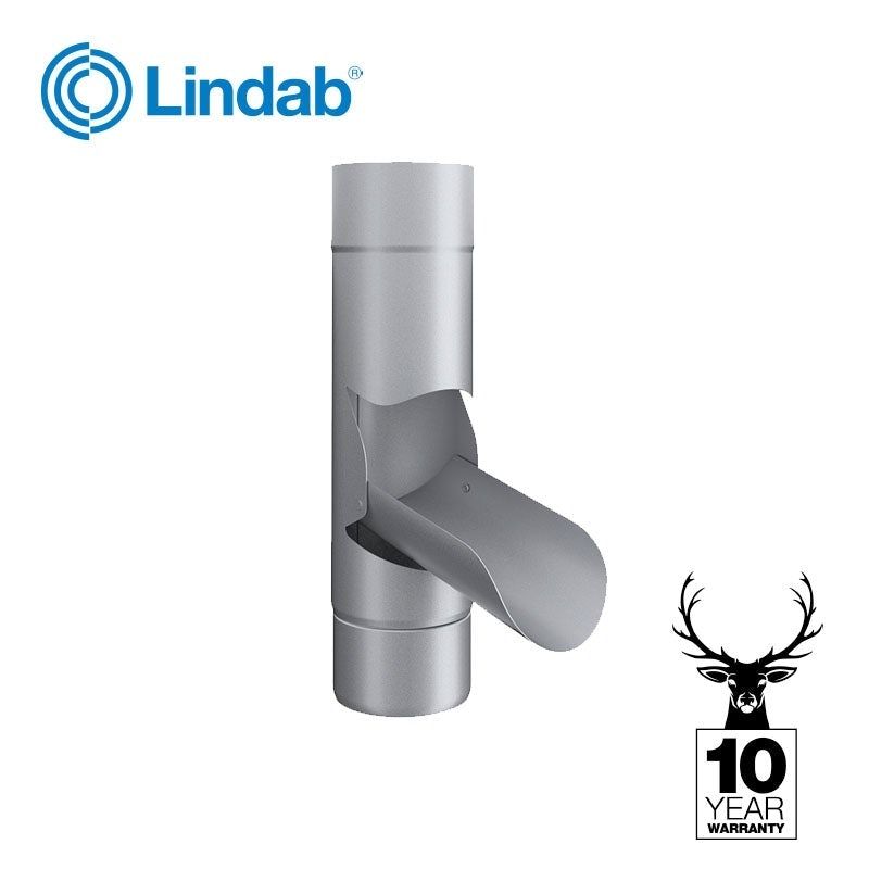 Product image for Lindab Magestic 100mm Galvanised Steel Downpipe Diverter