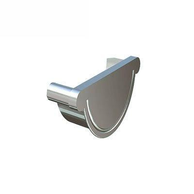 Product image for Lindab 190mm Half Round Steel Right Handed Stop End - Anthracite