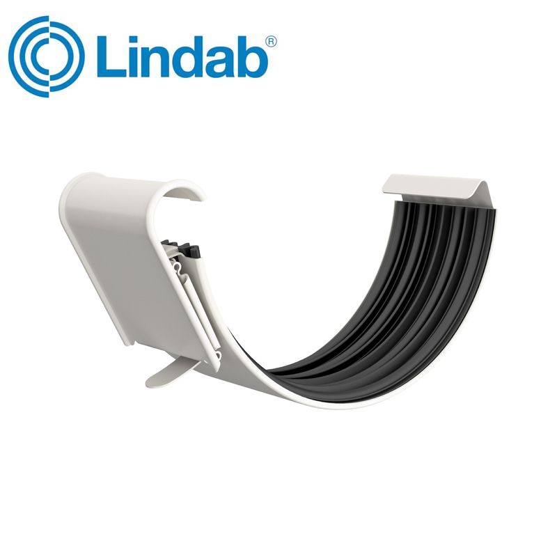 Image of Lindab 100mm Half Round Gutter Joint - Antique White
