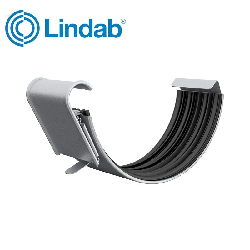 Image of Lindab 100mm Half Round Gutter Joint - Silver Metallic