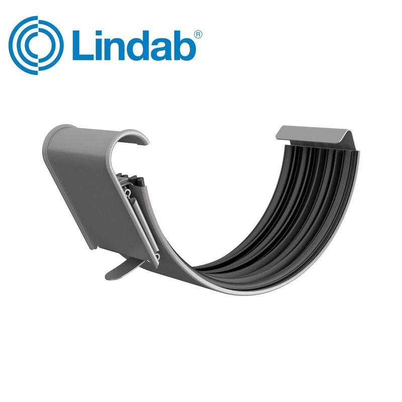 Product image for Lindab 100mm Half Round Gutter Joint - Anthracite Metallic