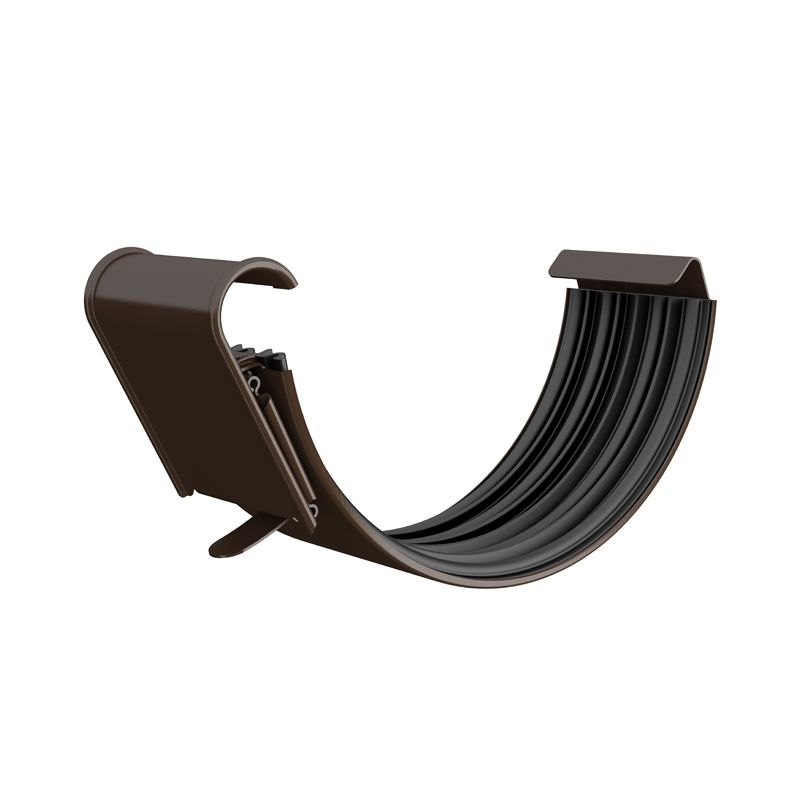 Image of Lindab 125mm Half Round Gutter Joint - Brown