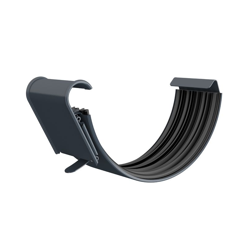 Image of Lindab 125mm Half Round Gutter Joint - Dark Grey