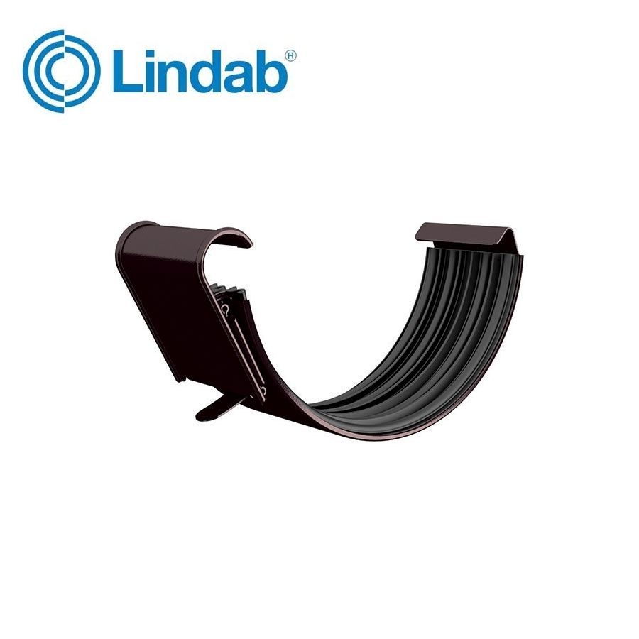 Product image for Lindab 125mm Half Round Gutter - Coffee Brown