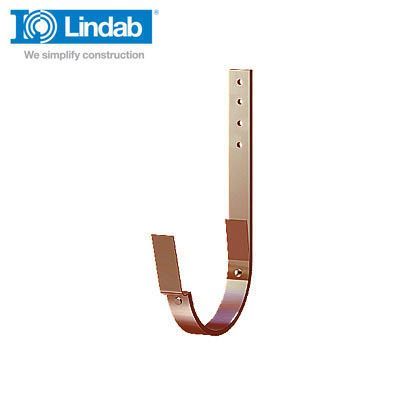 Product image for Lindab 190mm Half Round Steel Rafter Bracket - Dark Red