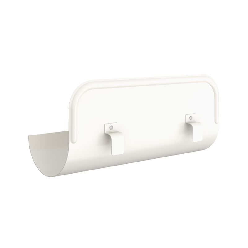 Image of Lindab 150mm Half Round Steel Straight Overflow Protector - White