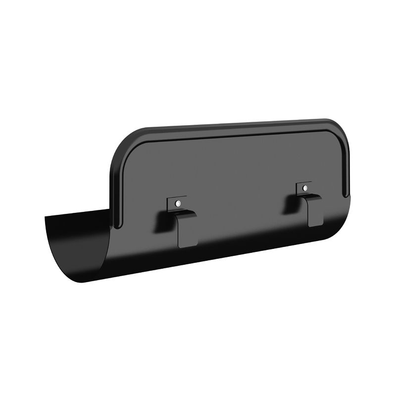 Image of Lindab 150mm Half Round Steel Straight Overflow Protector - Black