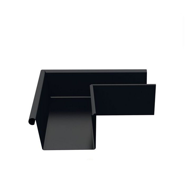 Product image for Lindab 140mm Rectangular 90dg External Gutter Corner - Black