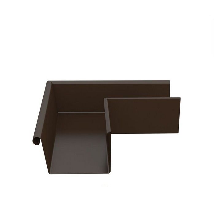 Product image for Lindab 140mm Rectangular 90dg External Gutter Corner - Brown