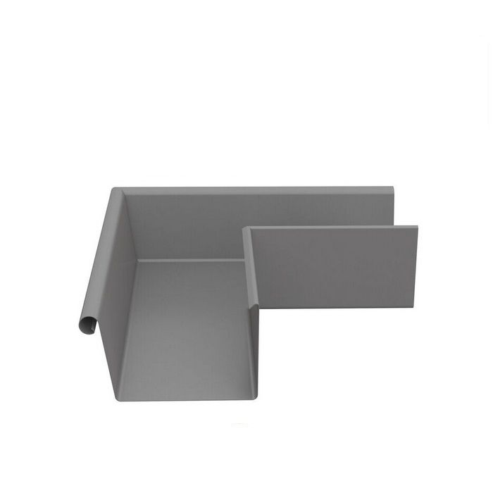 Product image for Lindab 140mm Rectangular 90dg External Gutter Corner - Anthracite Metallic
