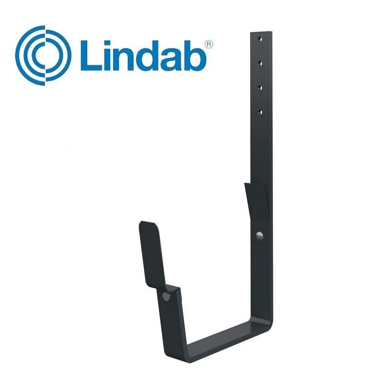 Product image for Lindab 140mm Rectangular Rafter Bracket - Anthracite Grey