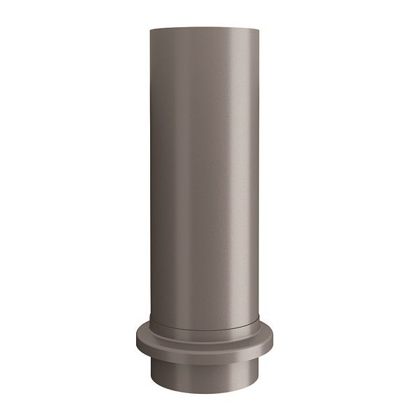 Product image for Lindab 75mm Round Downpipe Drain Shoe - Anthracite Metallic