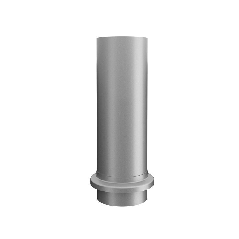 Product image for Lindab 120mm Round Steel Downpipe Drain Shoe - Silver Metallic